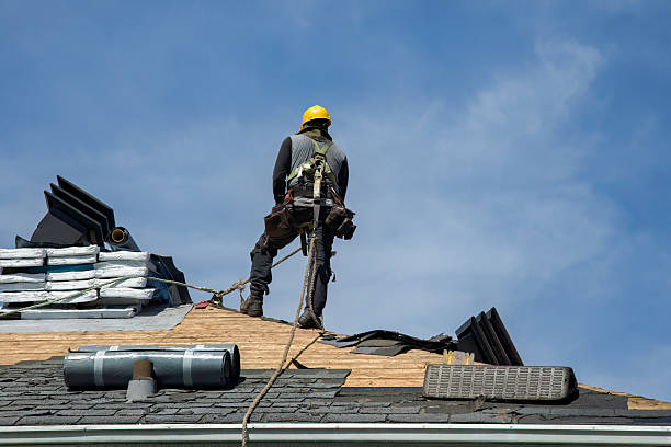 Professional Roof Installation technician working in Stittville, NY